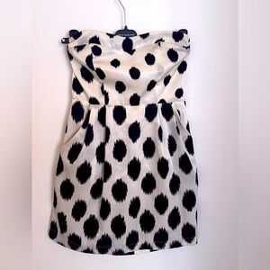 Strapless Lush black and white mini dress